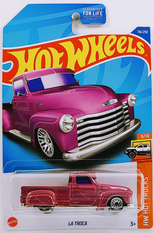 Hot Wheels 2022 - Collector # 116/250 - HW Hot Trucks 9/10 - La Troca - Magenta - USA Card