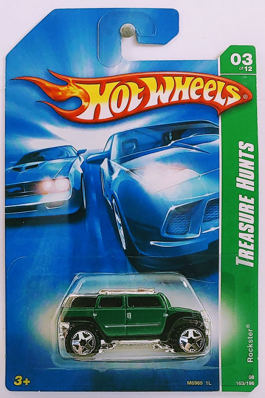 Hot Wheels 2008 - Collector # 163/196 - Treasure Hunts 3/12 - Rockster - Green - OR5SP - USA Card