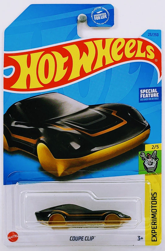 Hot Wheels 2023 - Collector # 023/250 - Experimotors 2/5 - Coupe Clip - Black & Gold - USA