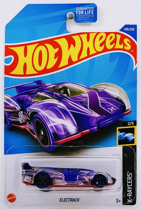 Hot Wheels 2022 - Collector # 149/250 - X-Raycers 2/5 - Electrack - Purple - USA Card
