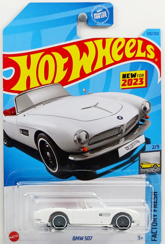 Hot Wheels 2023 - Collector # 120/250 - Factory Fresh 02/05 - New Models - BMW 507 - White - Red Interior - USA
