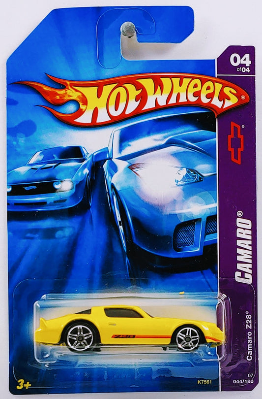 Hot Wheels 2007 - Collector # 044/180 - Camaro Series 4/4 - Camaro Z28 - Yellow - PR5 Wheels - USA