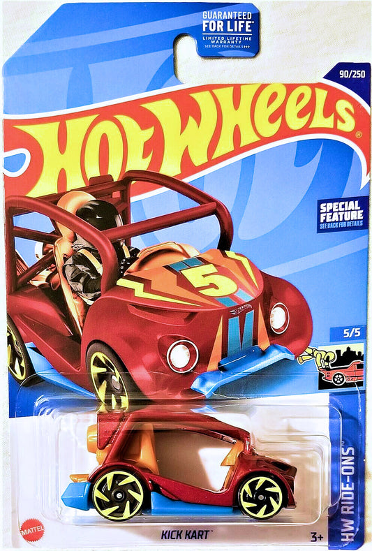 Hot Wheels 2022 - Collector # 090/220 - HW Ride-Ons 5/5 - Kick Kart - Red - USA Card