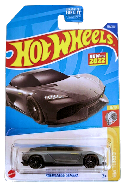 Hot Wheels 2022 - Collector # 138/250 - HW Turbo 8/10 - New Model - Koenigsegg Gemera - Gray