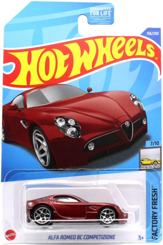 Hot Wheels 2022 - Collector # 156/250 - Factory Fresh 7/10 - Alfa Romeo BC Competizione - Red - Y5 Wheels