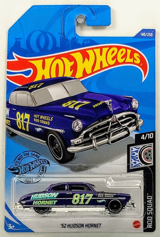 Hot Wheels 2020 - Collector # 140/250 - Rod Squad 4/10 - '52 Hudson Hornet - Purple - IC