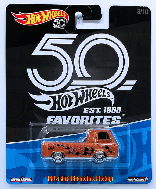 Hot Wheels 2018 - Premium / 50th Favorites 3/5 - '60s Ford Econoline Pickup - Metallic Copper - Metal/Metal & Real Riders