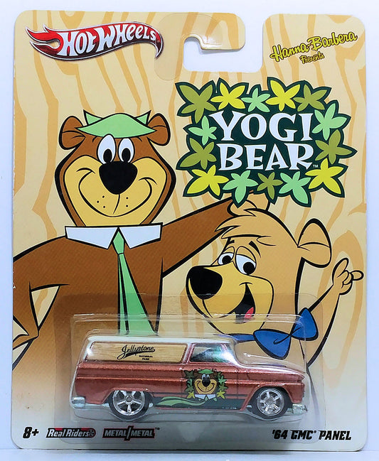 Hot Wheels 2012 - Nostalgia / Pop Culture / Hanna-Barbera - '64 GMC Panel - Metallic Brown / Yogi Bear - Metal/Metal & Real Riders