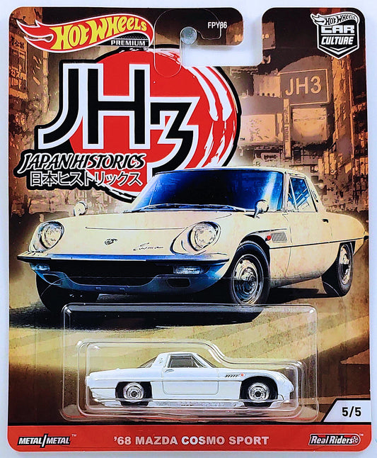 Hot Wheels 2020 - Car Culture / Japan Historics 3 # 5/5 - '68 Mazda Cosmo Sport - White - Metal/Metal & Real Riders - New Casting