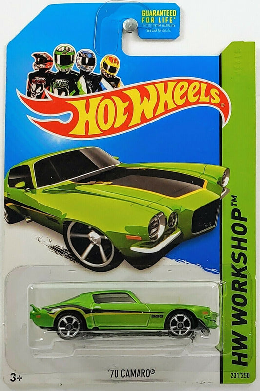 Hot Wheels 2014 - Collector # 231/250 - HW Workshop / Muscle Mania - '70 Camaro - Green - USA