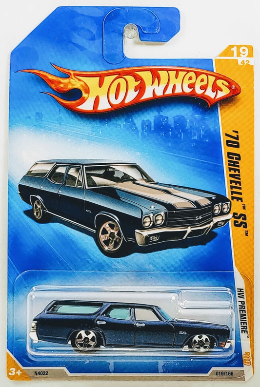 Hot Wheels 2009 - Collector # 019/166 - HW Premiere 19/42 - '70 Chevelle SS Wagon - Blue - IC