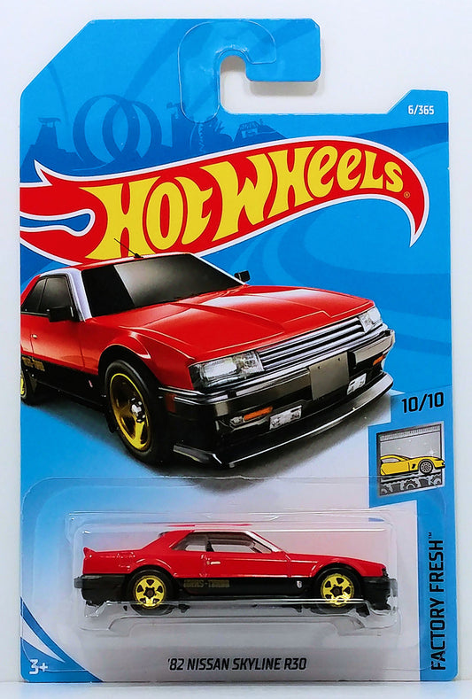 Hot Wheels 2018 - Collector # 006/365 - Factory Fresh 10/10 - New Model - '82 Nissan Skyline R30 - Red - International Long Card