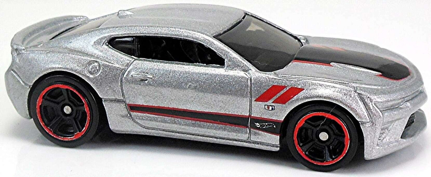 Hot Wheels 2017 - Collector # 155/365 - Camaro Fifty 2/5 - '16 Camaro SS - Metalflake Silver - USA Card with Factory Sticker