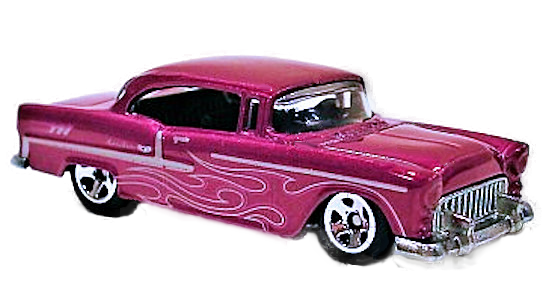 Hot Wheels 2009 - Collector # 052/172 - T-Hunt 10/12 - '55 Chevy - Metallic Magenta - IC