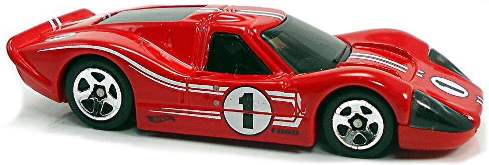 Hot Wheels 2021 - Collector # 106/250 - HW Race Day 8/10 - New Models - '67 Ford GT40 MK.IV - Red / #1 - USA Card