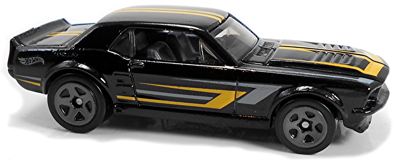 Hot Wheels 2021 - Collector # 192/250 - Muscle Mania 2/10 - '67 Ford Mustang Coupe - Black - Gray 5 Spokes - USA Card