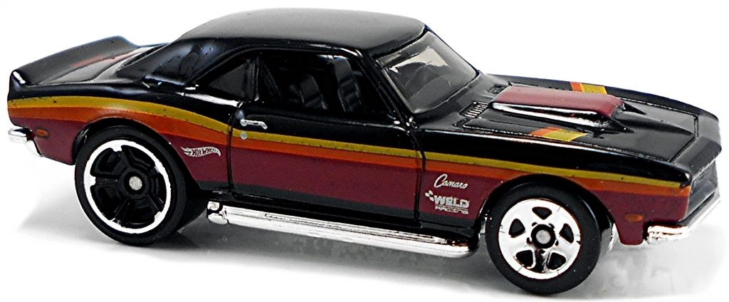 Hot Wheels 2019 - Collector # 181/250 - Muscle Mania 6/10 - '68 COPO Camaro - Black - Walgreen's Exclusive - USA Card with Factory Set Sticker