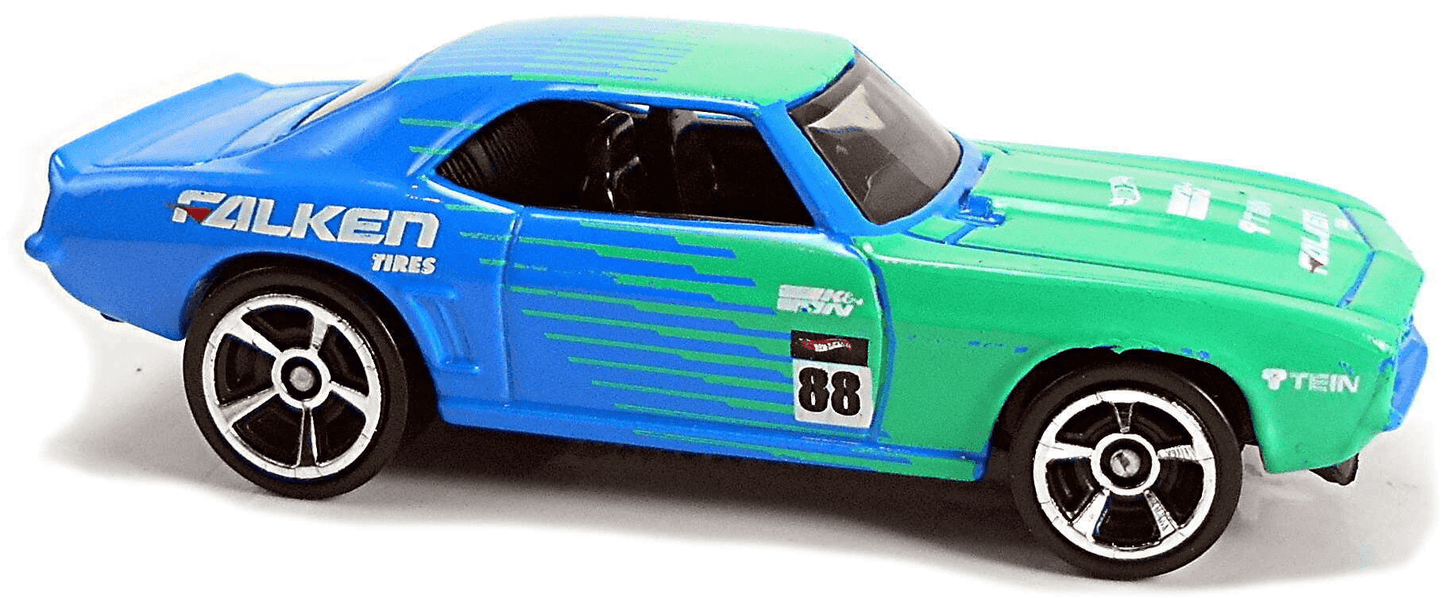 Hot Wheels 2021 - Collector # 170/250 - HW Speed Graphics 6/10 - '69 COPO Camaro - Blue / Falken Tires - USA Card