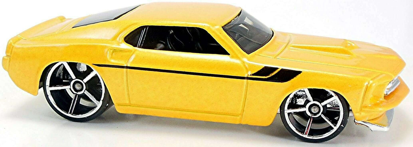 Hot Wheels 2007 - Collector # 004/180 - New Models 04/36 - '69 Ford Mustang - Yellow - OH5SP Wheels - USA 'Instant Win'