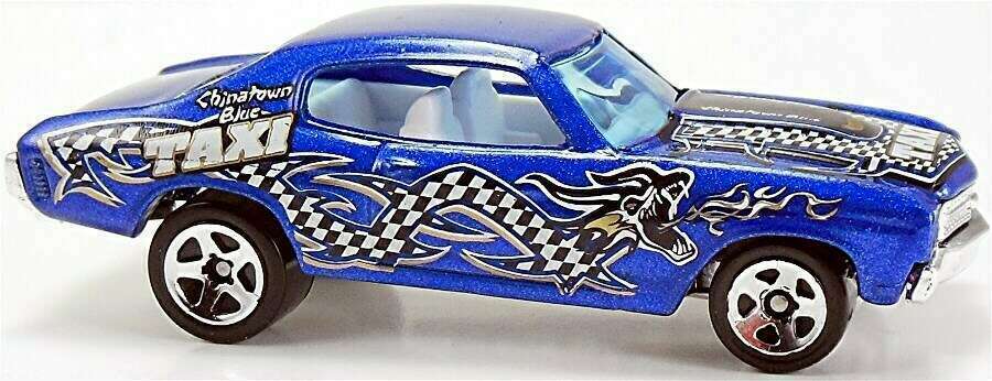 Hot Wheels 2001 - Collector # 056/240 - Turbo Taxi Series 4/4 - '70 Chevelle SS - Blue - USA