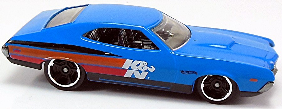 Hot Wheels 2013 - Collector # 242/250 - HW Showroom / HW Performance - '72 Ford Gran Torino Sport - Blue / K&N Filters - USA