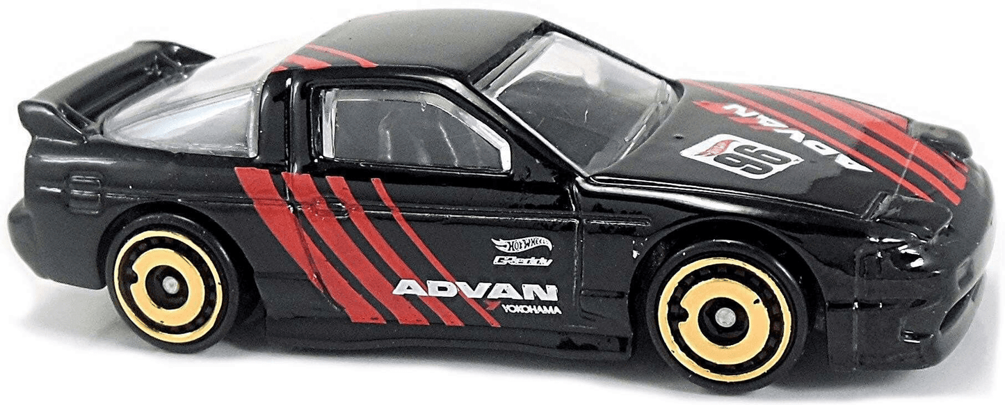 Hot Wheels 2018 - Collector # 091/365 - Nightburnerz 7/10 - '96 Nissan 180SX Type X - Black / ADVAN - USA