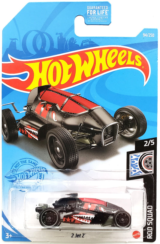 Hot Wheels 2021 - Collector # 094/250 - Rod Squad 2/5 - 2 Jet Z - Black - USA Card