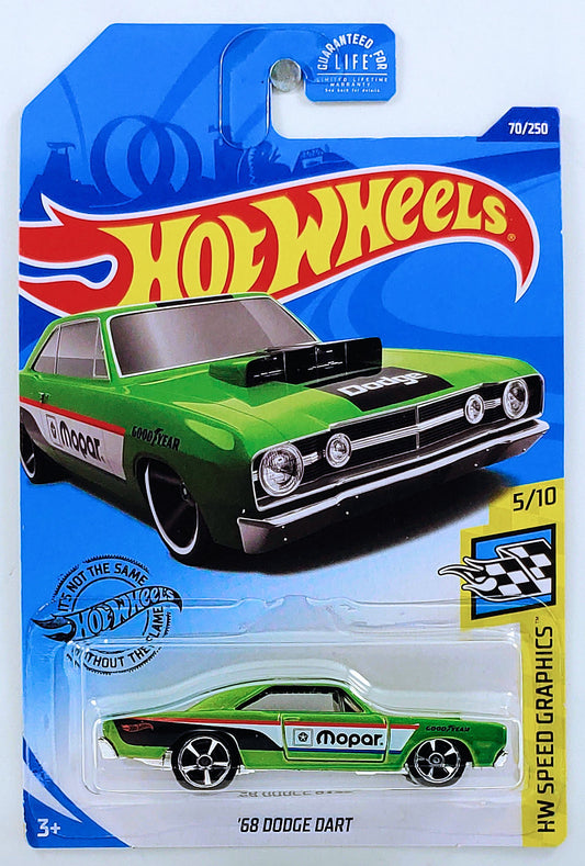 Hot Wheels 2020 - Collector # 070/250 - HW Speed Graphics 5/10 - '68 Dodge Dart - Green - USA Card