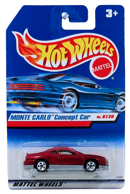 Hot Wheels 1999 - (USA Collector # 910) - First Editions 06/26 - Monte Carlo Concept Car - Metallic Dark Red - 5 Spokes - IC