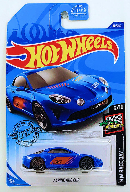 Hot Wheels 2020 - Collector # 080/250 - HW Race Day 3/10 - Alpine A110 Cup - Blue - USA Card