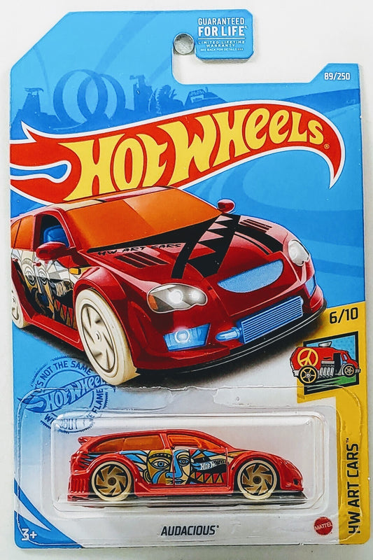 Hot Wheels 2021 - CollecHot Wheels 2021 - Collector # 089/250 - HW Art Cars 6/10 - Audacious - Red / Letter 'R' - USA Cardtor # 089/250 - HW Art Cars 6/10 - Audacious - Red / Letter 'R