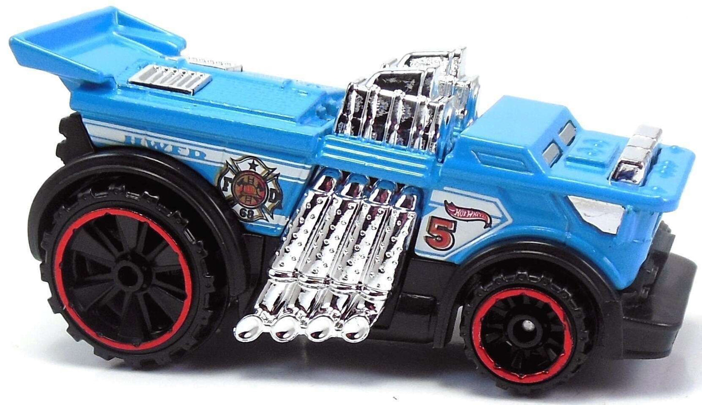 Hot Wheels 2016 - Collector # 220/250 - HW Rescue 10/10 - Backdrafter (Fire Engine) - Blue - USA