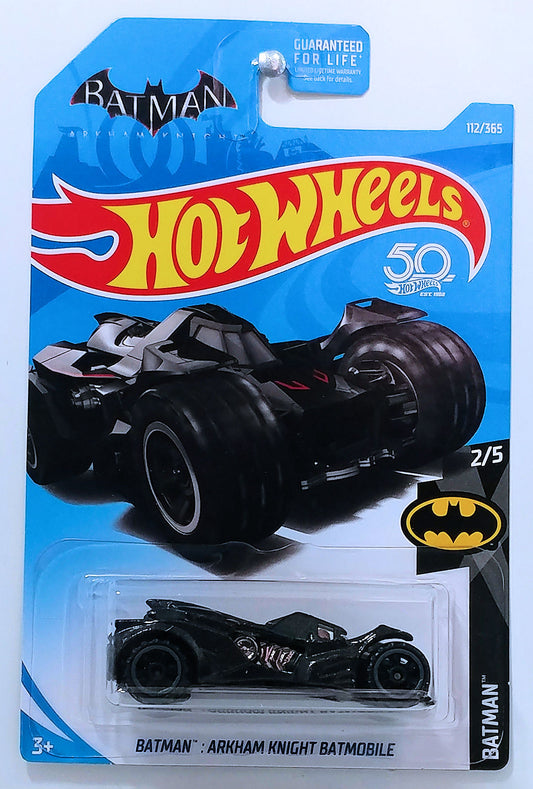Hot Wheels 2018 - Collector # 112/365 - Batman 2/5 - Batman: Arkham Knight Batmobile - Metallic Black - USA