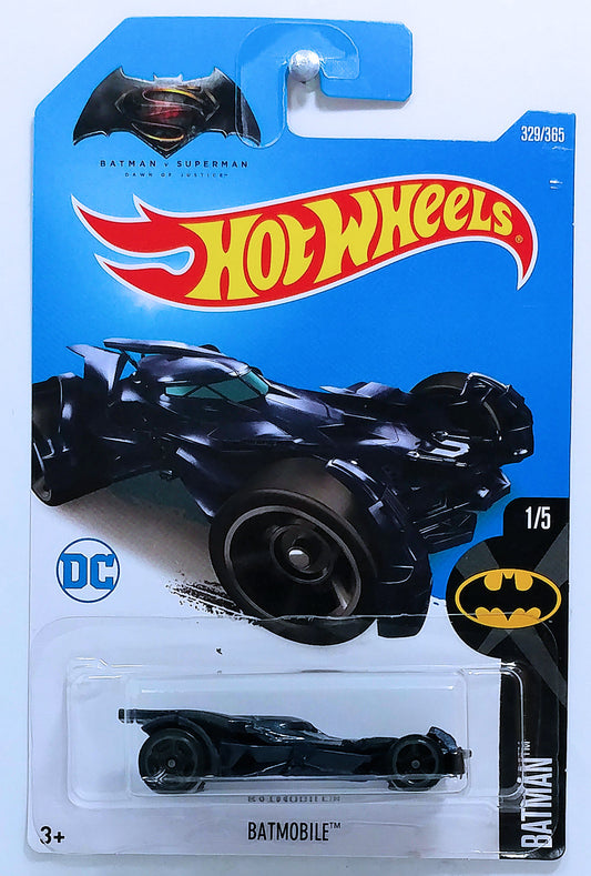 Hot Wheels 2017 - Collector # 329/365 - Batman 1/5 - Batmobile (Batman vs Superman) - Dark Midnight Blue Metallic - IC