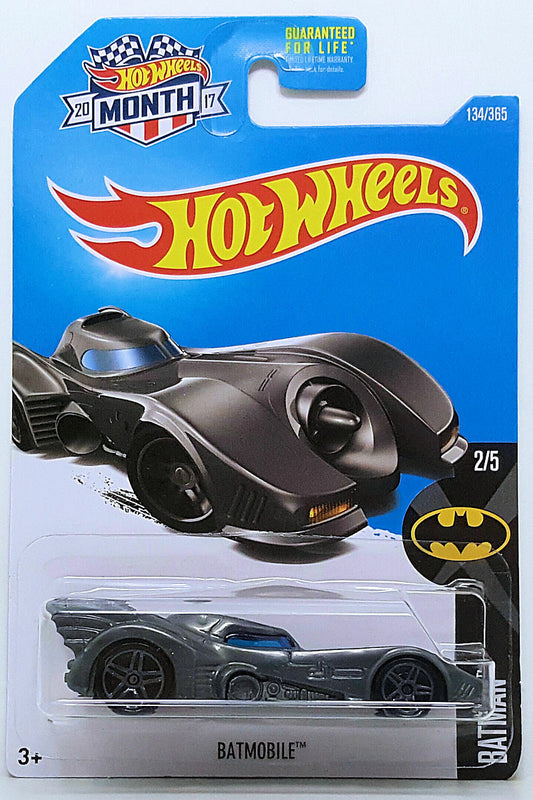Hot Wheels 2017 - Collector # 134/365 - Batman 2/5 - Batmobile - Metallic Gray - MONTH