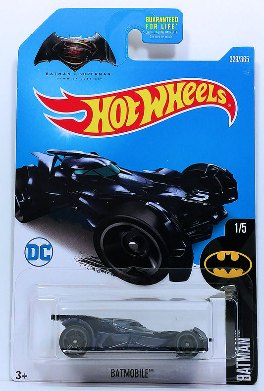 Hot Wheels 2017 - Collector # 329/365 - Batman 1/5 - Batmobile (Batman vs Superman) - Dark Midnight Blue Metallic - USA