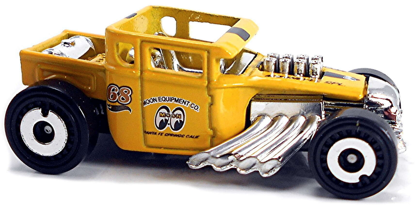 Hot Wheels 2021 - Collector # 161/250 - Rod Squad 4/5 - Bone Shaker - Yellow / Mooneyes