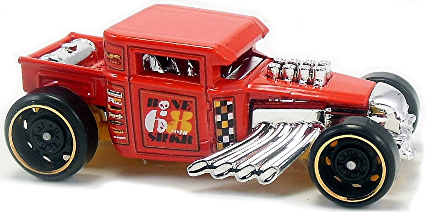 Hot Wheels 2018 - Collector # 122/365 - Legends of Speed 3/10 - Bone Shaker - Red - IC