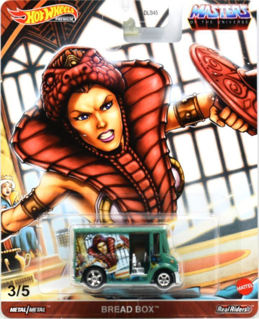 Hot Wheels 2021 - Premium / Pop Culture / Masters Of The Universe # 3/5 - Bread Box - Emerald Green - Metal/Metal & Real Riders