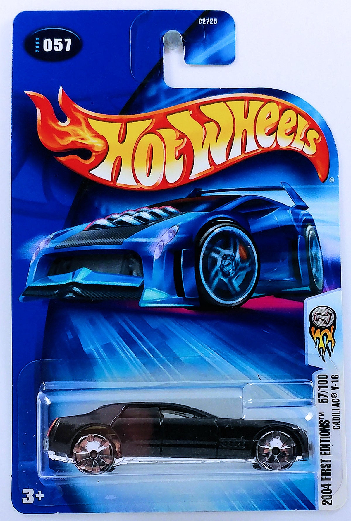 Hot Wheels 2004 - Collector # 057/212 - First Editions 57/100 - Cadillac V-16 Concept - Black - USA
