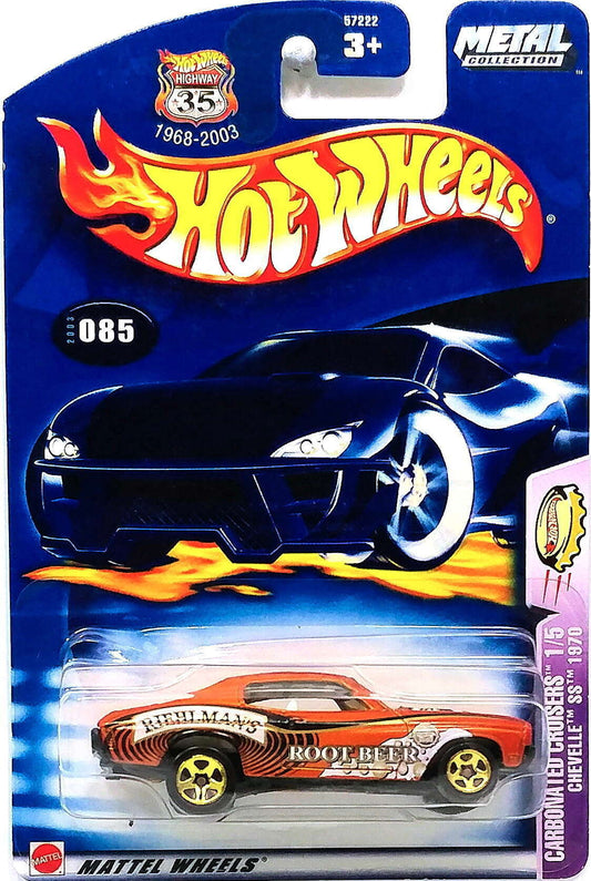 Hot Wheels 2003 - Collector # 085/220 - Carbonated Cruisers 1/5 - Chevelle SS 1970 - Root Beer / Riehlman's - USA