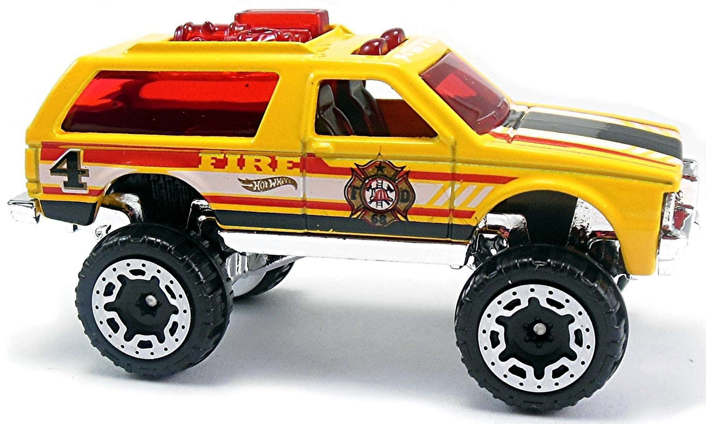 Hot Wheels 2016 - Collector # 213/250 - HW Rescue #3/10 - Chevy Blazer 4X4 - Yellow / Fire Department
