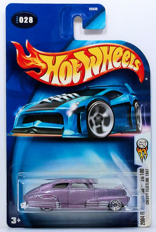 Hot Wheels 2004 - Collector # 028/212 - First Editions 28/100 - Chevy Fleetline 1947 - Metallic Purple - Lace Wheels - USA Card