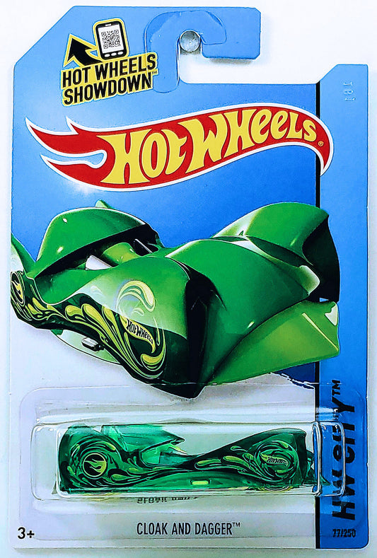 Hot Wheels 2014 - Collector # 077/250 - HW City / Fright Cars / Treasure Hunts - Cloak And Dagger - Transparent Green - USA