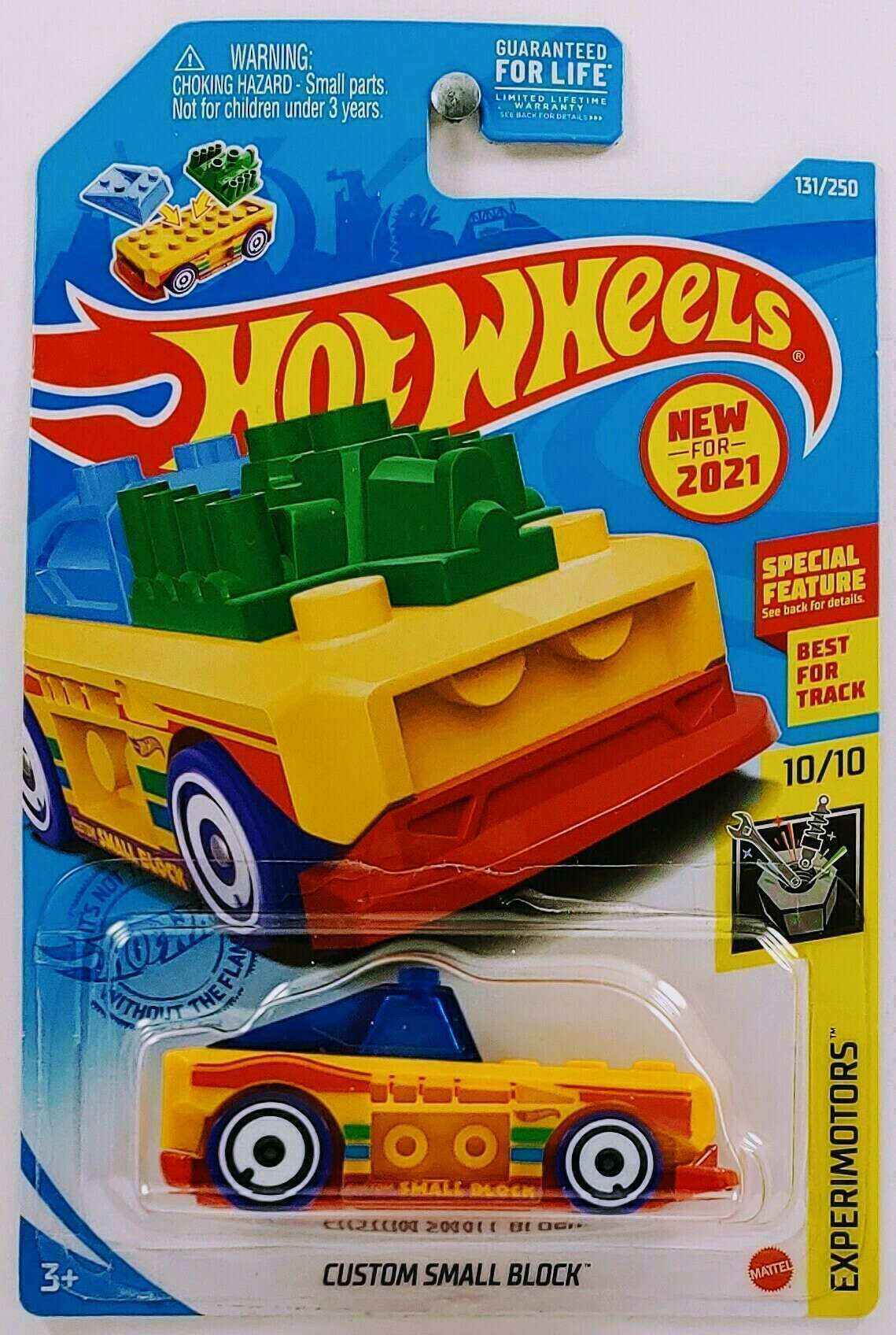 Hot Wheels 2021 - Collector # 131/250 - Experimotors # 10/10 - Custom Small Block - Yellow