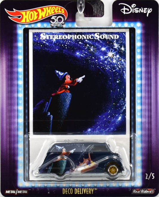 Hot Wheels 2018 - Premium / Pop Culture / Walt Disney 2/5 - Deco Delivery - Dark Blue / Fantasia - Metal/Metal & Real Riders