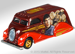 Hot Wheels 2016 - Pop Culture / Star Trek - Deco Delivery - Red / Spock - Metal/Metal & Real Riders