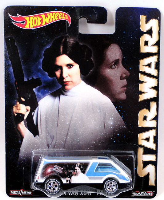 Hot Wheels 2015 - Pop Culture / Star Wars - Dream Van XGW Panel - White / Princess Leia Graphics - Metal/Metal & Real Riders