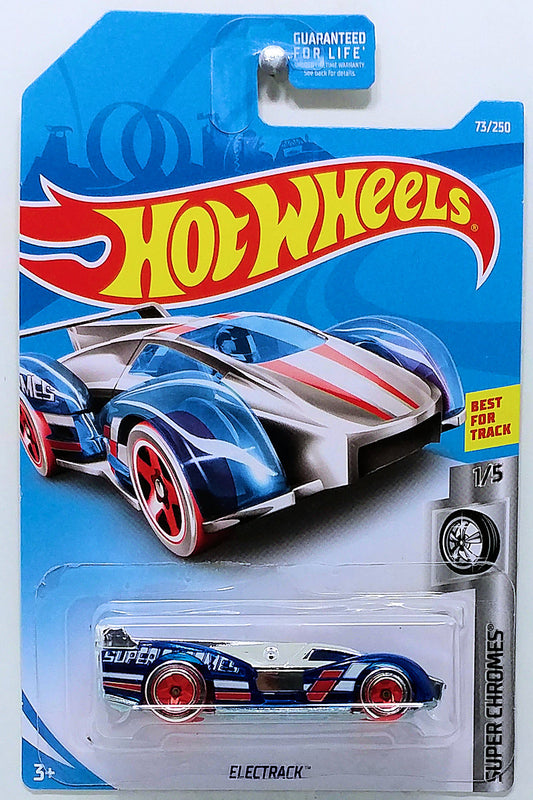 Hot Wheels 2019 - Collector # 073/250 - Super Chromes 1/5 - Electrack - Chrome - USA Card
