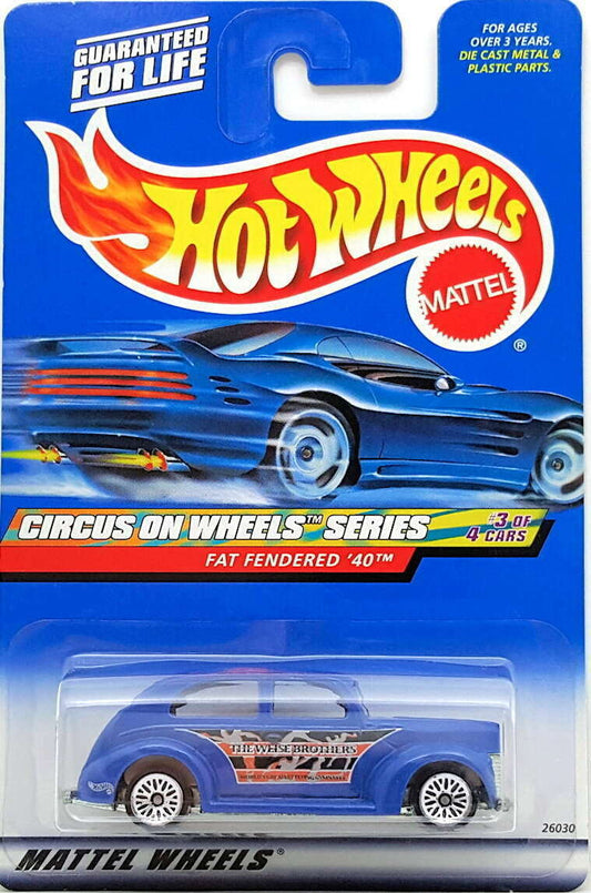 Hot Wheels 2000 - Collector # 027/250 - Circus on Wheels Series 3/4 - Fat Fendered '40 - Blue - Lace Wheels - USA